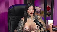 Brazilian Lesbian with Big Tits Burps in Fetish Scene