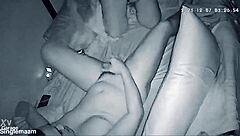 horny couple reaches orgasm in bedroom