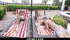 lucky guy freeuses stepmom and teen student, he boasts