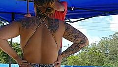 Married Woman Wears Tight Body At Pool