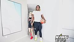 American beauty gets big cock in her mouth and vagina