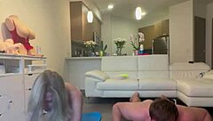 After a sweaty naked workout, I suck his thick cock in the shower till I cry!