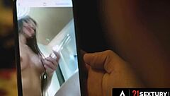 stunning babe sasha rose with big tits takes a huge dick deep in her tight ass