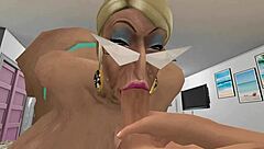 Giant-titted BBW banged in cowgirl