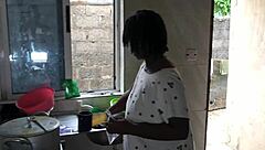 i have kitchen freestyle sex with the sexy house maid