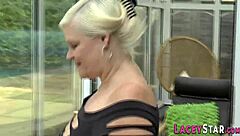 Busty granny surprises with her oral skills, sucking and titty fucking like a pro