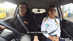 Busty milf fucks hard outdoors