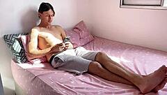 Skinny brazilian blonde came to my room for doggystyle after the beach, but I mean, she wanted it all.