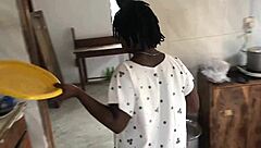 i have kitchen freestyle sex with the sexy house maid