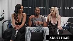 Lexi Lore and August Skye's monster cock shared threesome