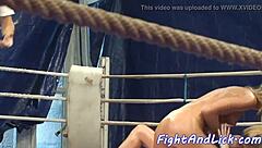 Oiled glamour babes lick and finger pussies.