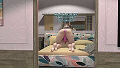 Milf lesbian with big tits and ass dominates young girl in 3d scene