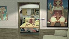 Milf lesbian with big tits and ass dominates young girl in 3d scene