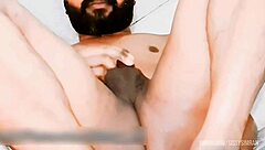 Piss on Own Mouth and Finger Asshole in Fetish Close-Up