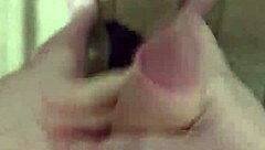 getting undressed and relaxing in public restroom