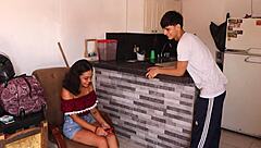 Girl calls stepbrother for a visit, but she's horny and wants to fuck him in doggystyle and cowgirl positions