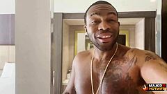 Blonde babe intensely rides huge interracial cock