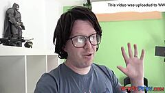 Leeds Nerd Fingerbangs Skinny Brit In First Time Reality Trick