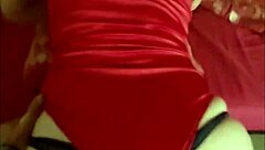 2250 vert - french amateur red satin body suit satin lingerie pussy fucking dirty talk