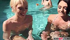 best friends throwing a pool party with hardcore fun