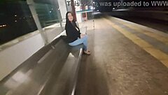 Raw outdoor fuck with stranger at train station.