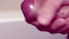 Homemade Solo Cock Cums in Slow Motion Close Up