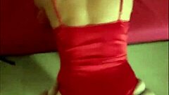 2250 vert - french amateur red satin body suit satin lingerie pussy fucking dirty talk