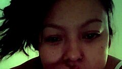 Horny latina milf gives blowjob and swallows cumshot at home 😏