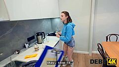 Russian Coed Shows Natural Body and Experiences First Anal in POV