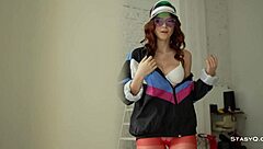 I tease as a sexy Russian redhead in HD