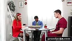 Grandpa Dressed As Santa Delivers Hardcore Fucking To Young Girl