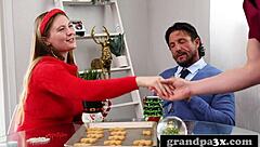 Grandpa Dressed As Santa Delivers Hardcore Fucking To Young Girl