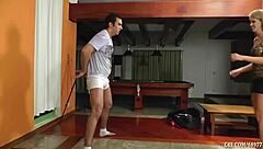 Funny ballbusting scenes with Cristina Batata from Brazil