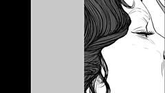 speed drawing captures ffm threesome emotions by artist kramer krameroff