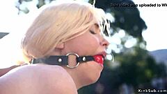 Helpless saloon maid tied up for rough anal assfucking. Submission in hardcore bondage fetish.