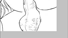 speed drawing captures ffm threesome emotions by artist kramer krameroff