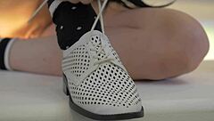 Beautiful Milf Threesome With Strapon Fucking In Heels