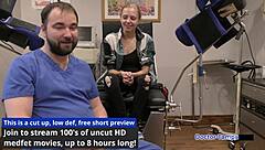 Ava siren spreads in latex gloves for behind the scenes hospital check