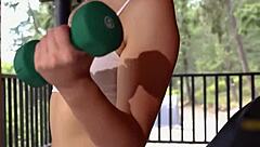 fit canadian blonde sky pierce goes nude... in cabin