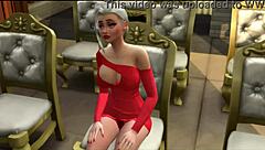 sabrina carpenter, dressed as bunny, gets bent over for christmas group doggystyle with monster cocks