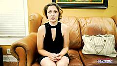 Busty teen Nikki P enjoys sucking and getting pounded