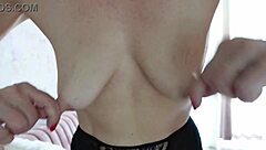 extreme tit play with a beautiful milf in seductive lingerie