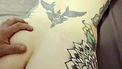 petite busty teen dominated by muscular man in reality scene.