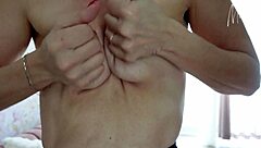 extreme tit play with a beautiful milf in seductive lingerie