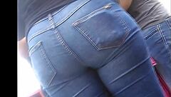 Teen Latina Shows Big Candid Ass In Tight Jeans