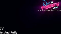 Claudia macc says, watch me orgasm with this black dildo in the mirror.