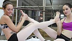 i watch sporty girls masturbate each other's hairy pussies.