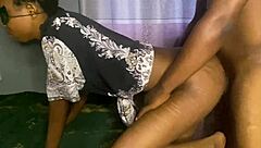 Ebony babe enjoys doggy style