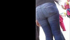 Teen Latina Shows Big Candid Ass In Tight Jeans