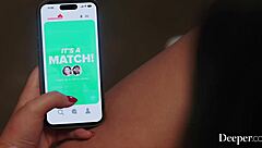 Scarlett Alexis gets spit-roasted in threesome